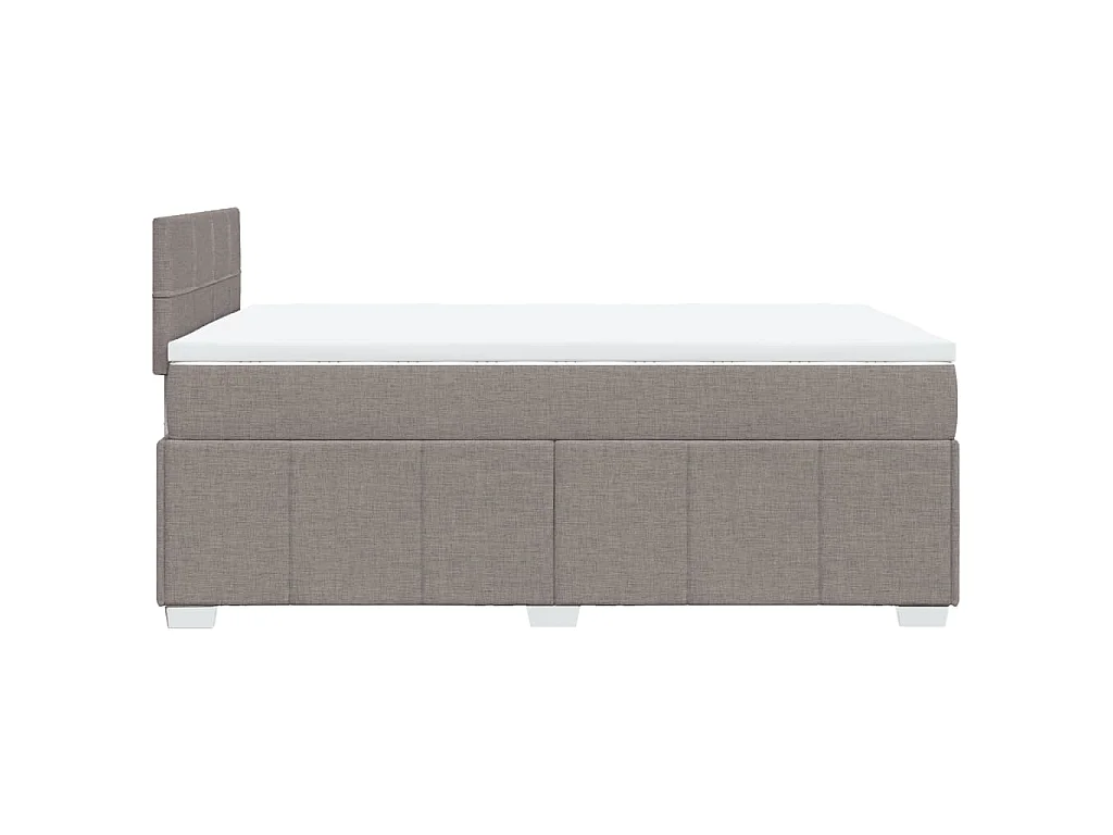 Boxspring met matras stof taupe 120x190 cm