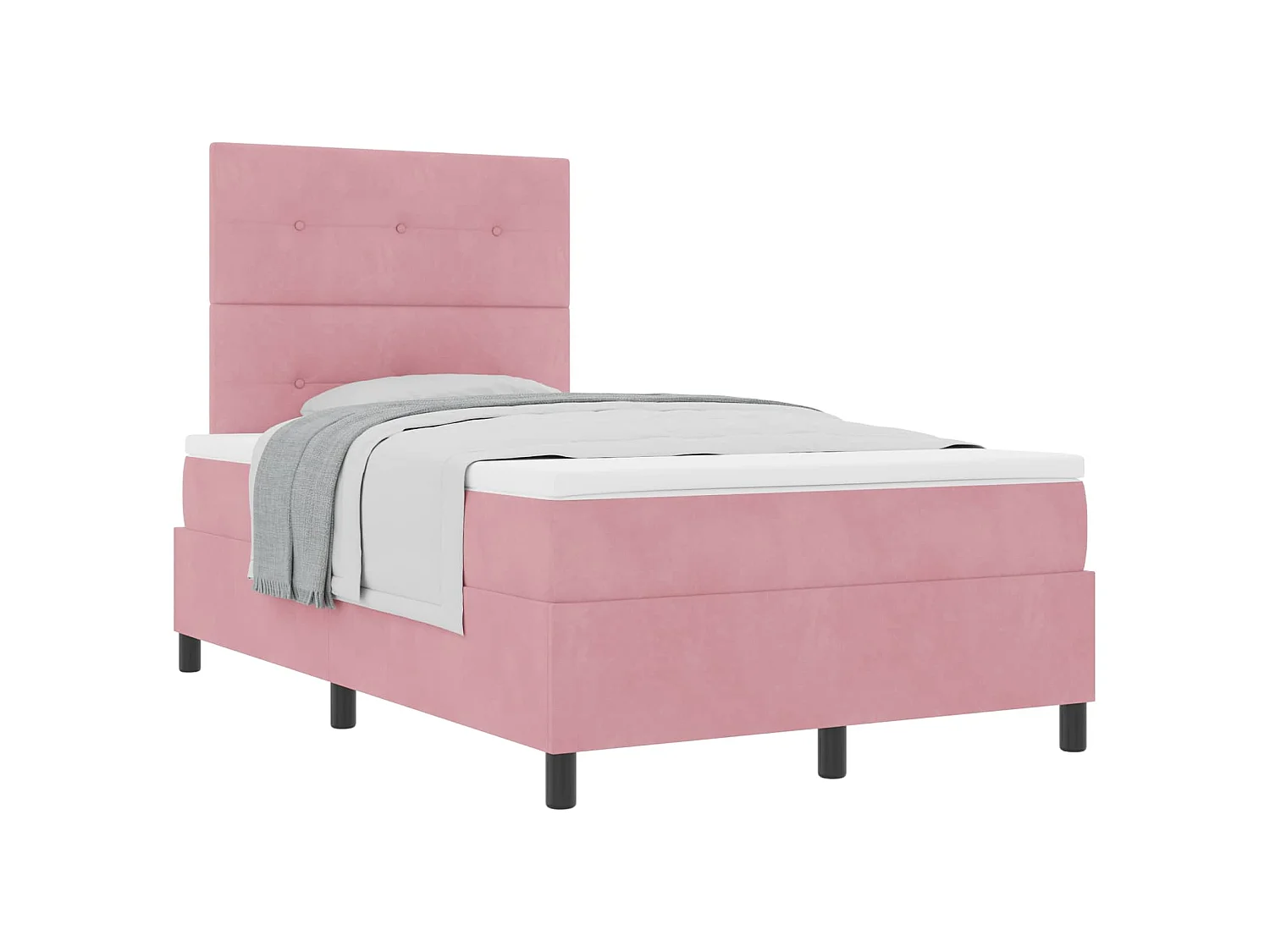 Boxspringbed met hoofdeinde Roze 120 x 200 cm Fluweel