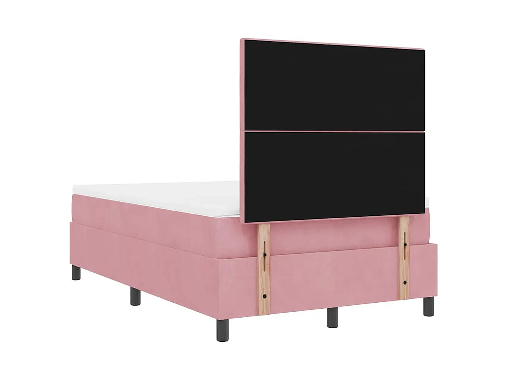 Boxspringbed met hoofdeinde Roze 120 x 200 cm Fluweel