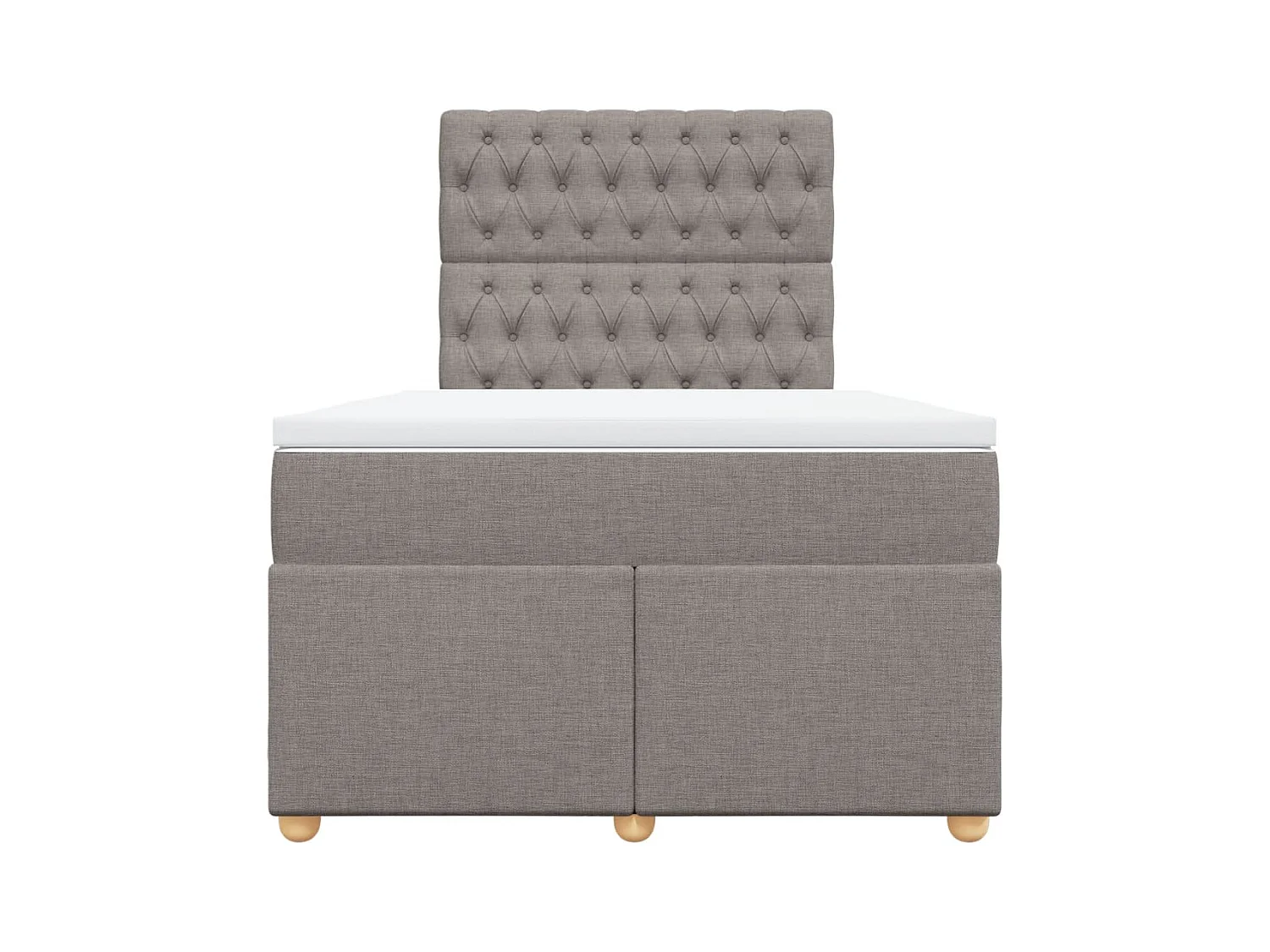 Giroletto a Molle con Materasso Tortora 120x200 cm in Tessuto