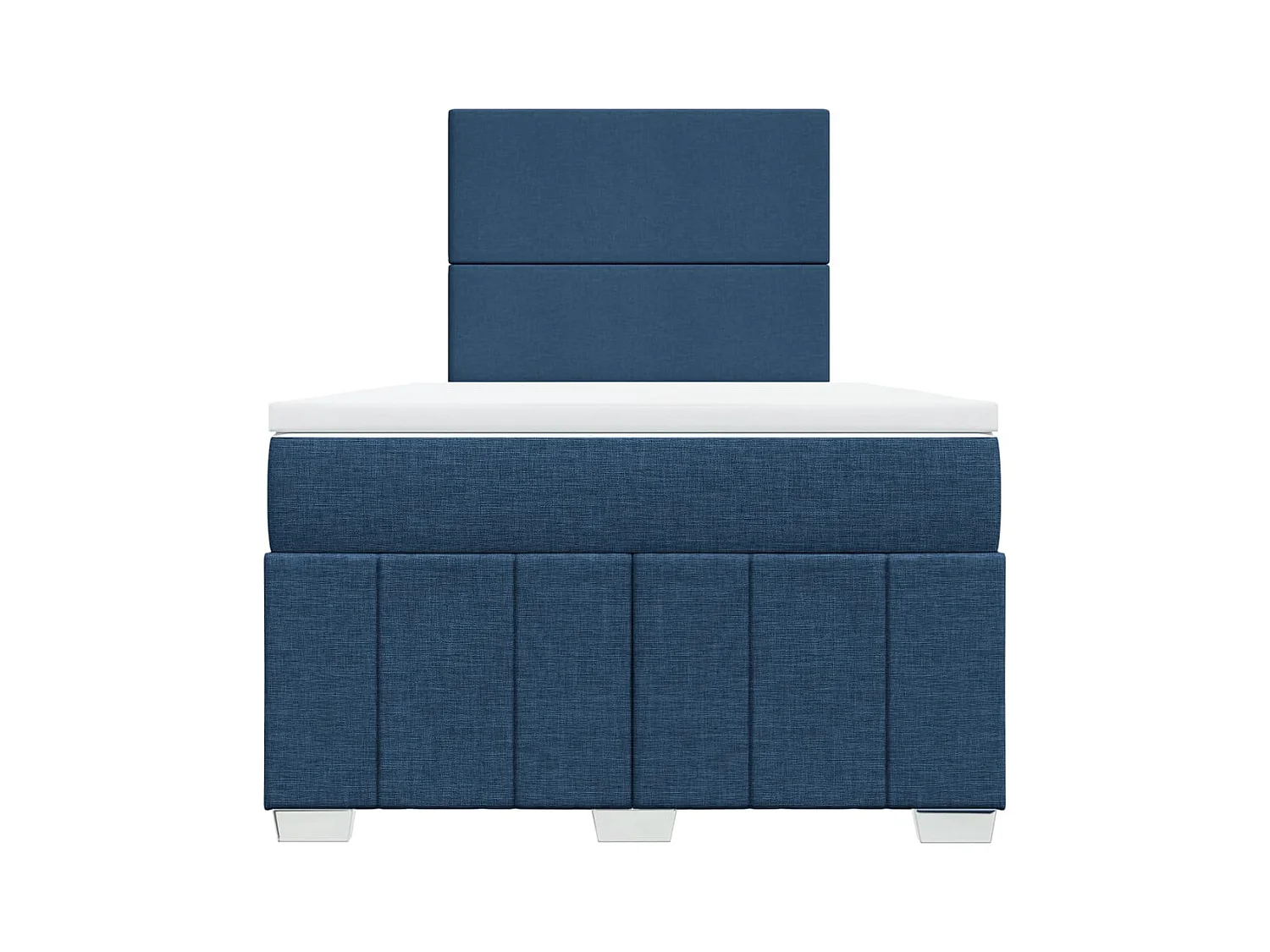 Cama boxspring com colchão 120x190 cm tecido azul