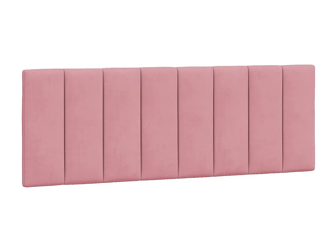 Lit avec matelas Hanko rose 120x200 cm velours