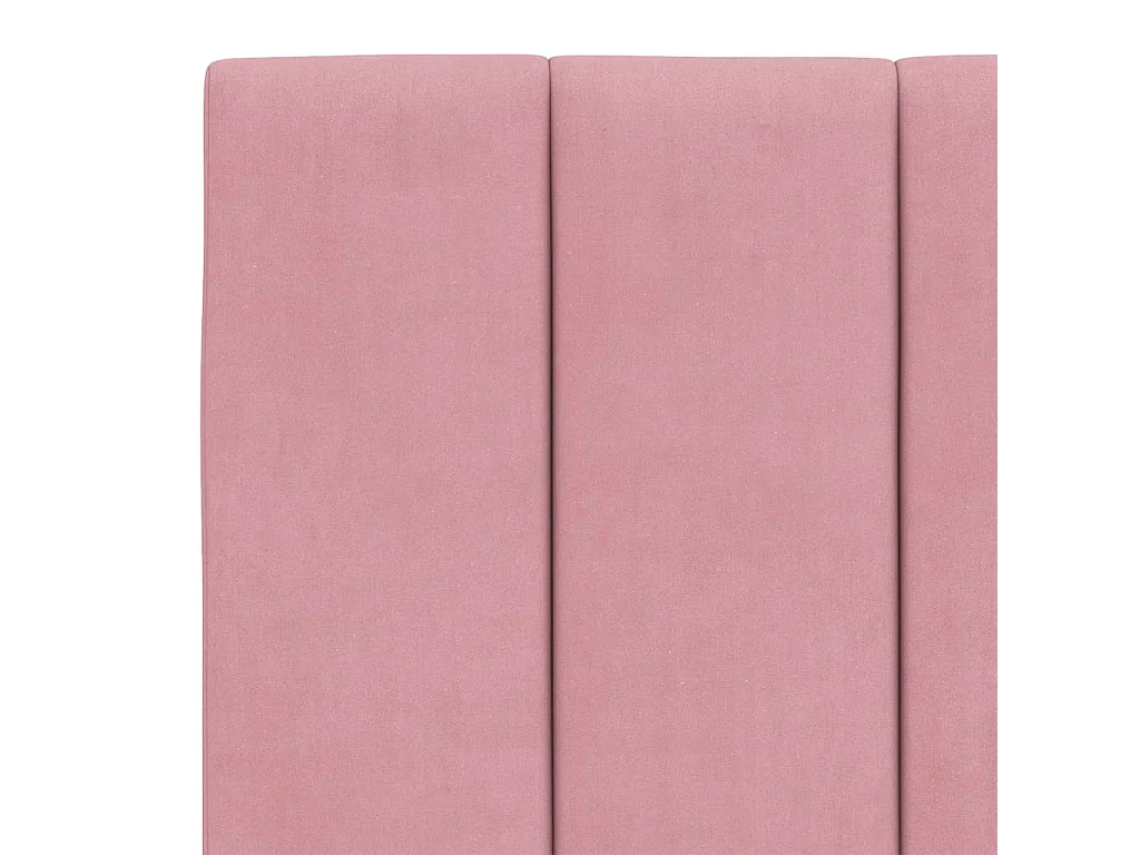 Lit avec matelas Hanko rose 120x200 cm velours