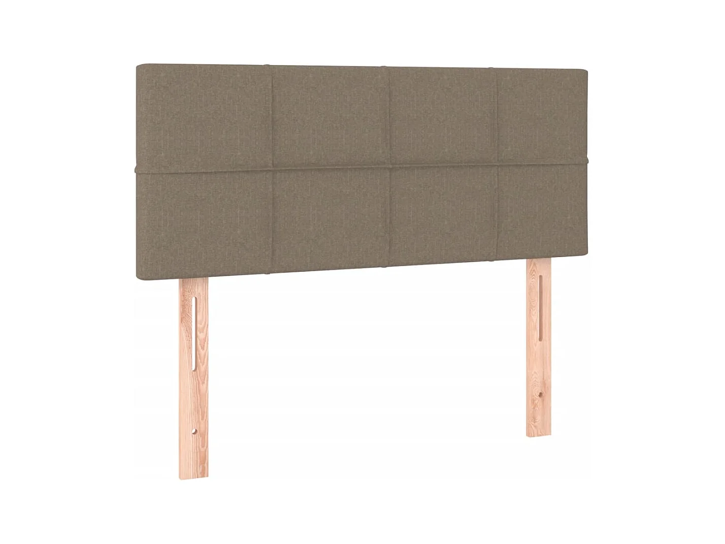 Sommier à lattes de lit matelas et LED taupe 120x190 cm tissu