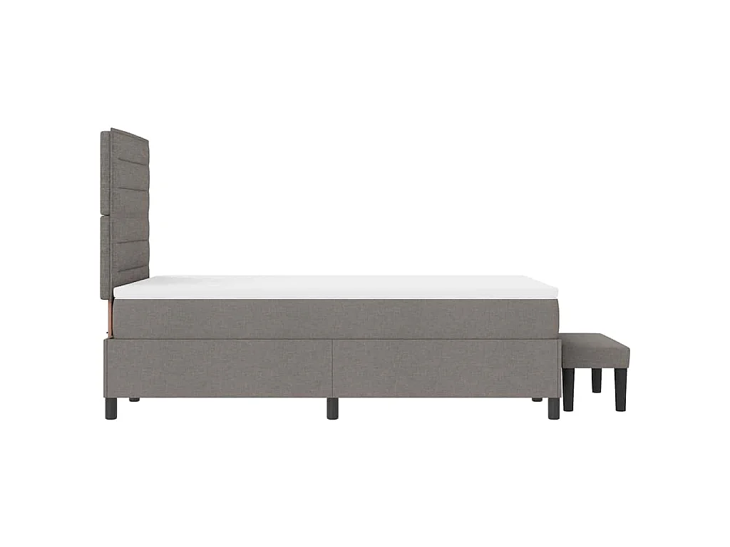 Boxspringbed met hoofdeinde Taupe 120 x 190 cm Stof