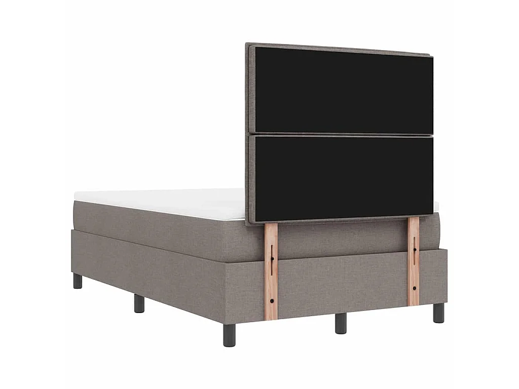 Boxspringbed met hoofdeinde Taupe 120 x 190 cm Stof