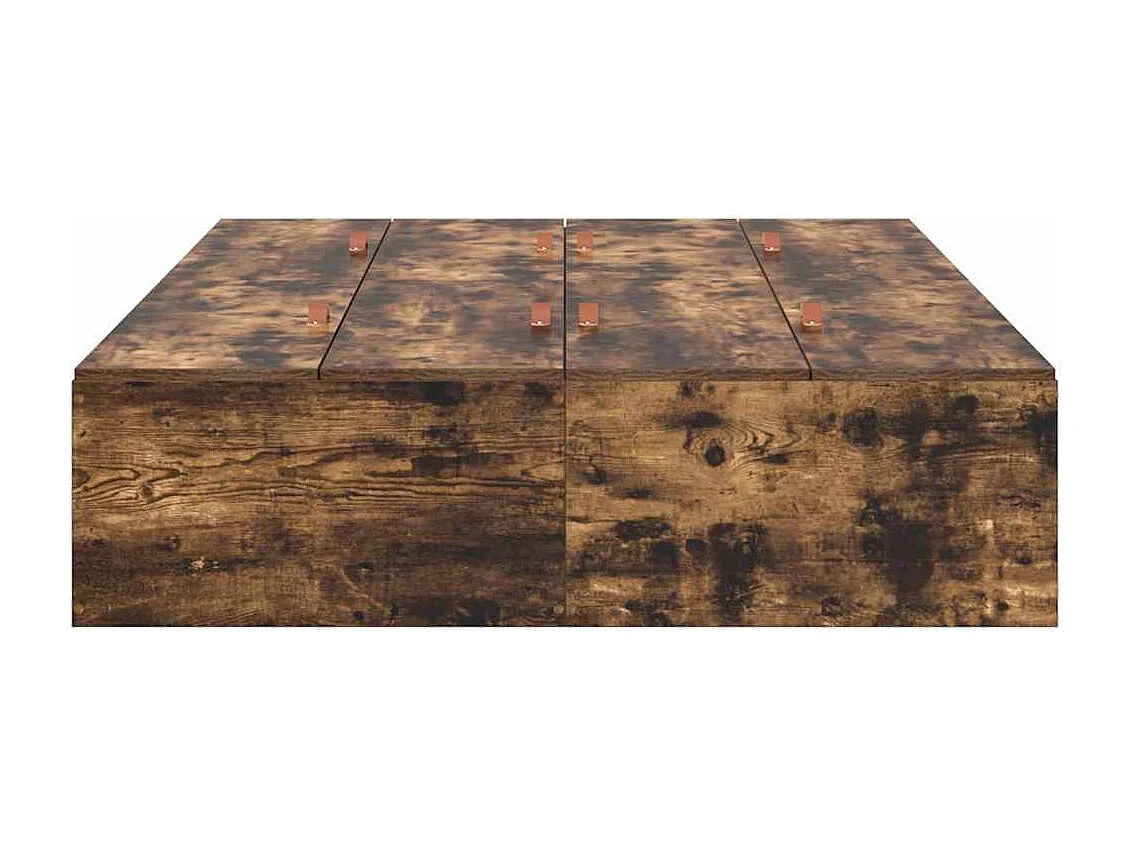 Cadre de lit Chêne fumé 120 x 200 cm Bois d'ingénierie