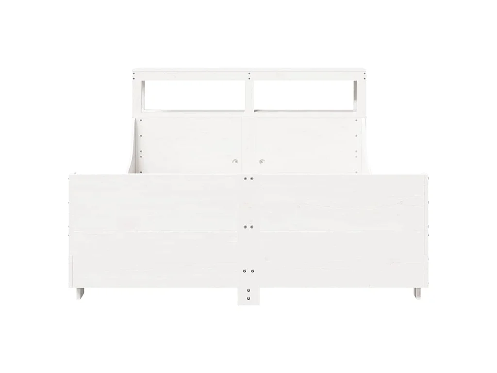 Letto senza Materasso Bianco 120x190 cm Legno Massello di Pino