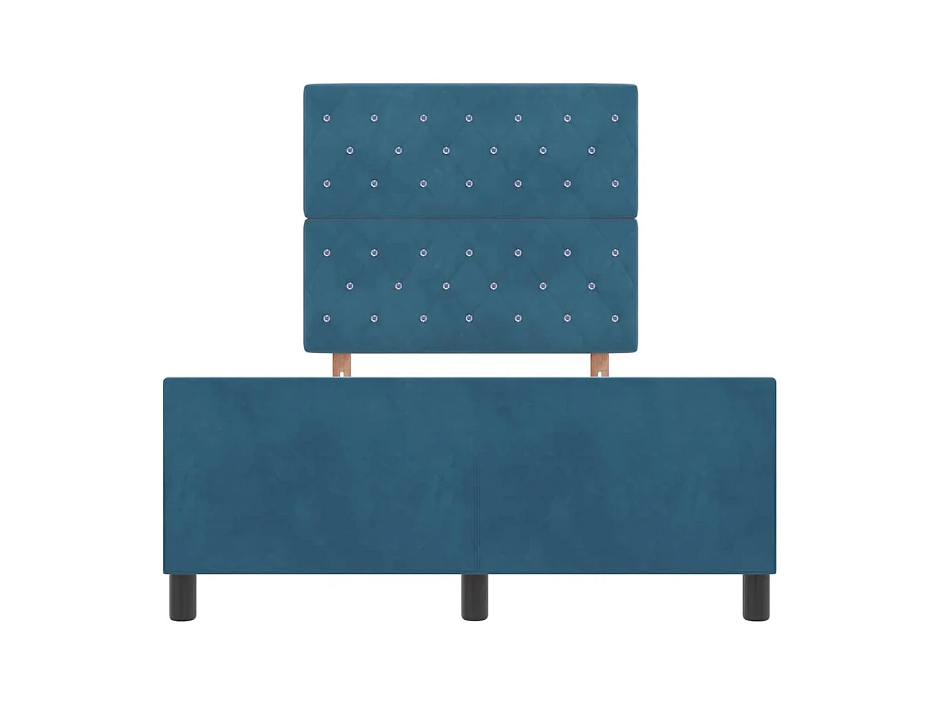Bettgestell mit Kopfteil Dunkelblau 120 x 190 cm Samt
