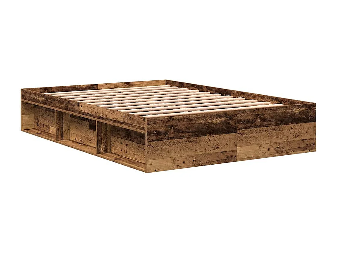 Estructura de cama sin colchón madera antigua 120x200 cm