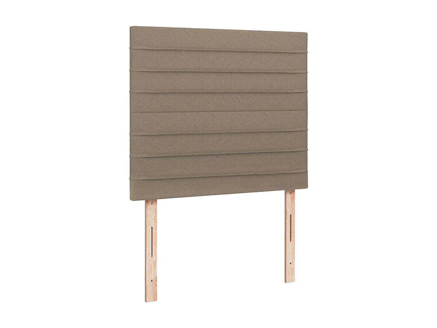 Sommier à lattes de lit matelas et LED taupe 120x190 cm tissu