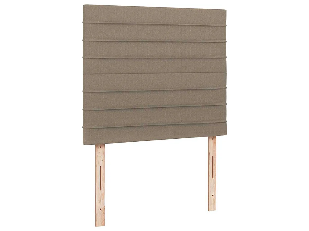 Letto a Molle con Materasso e LED Tortora 120x190 cm in Tessuto