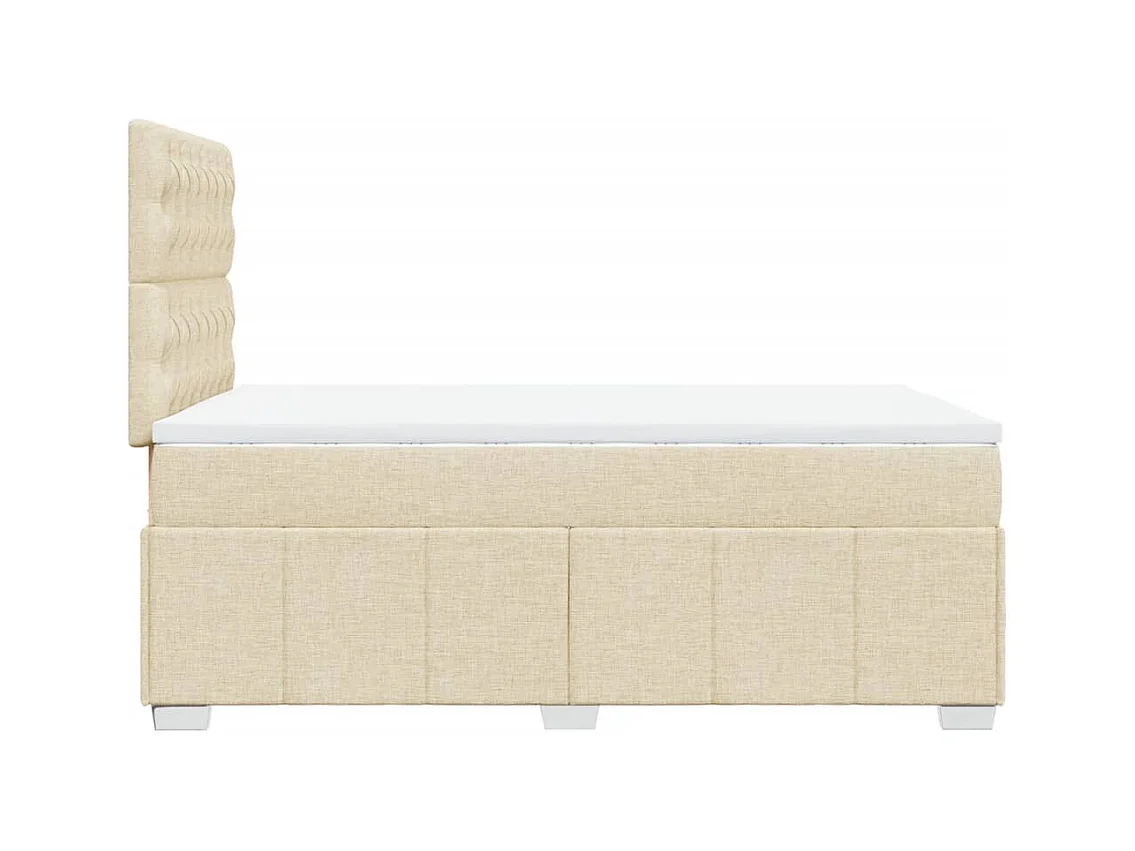 Boxspringbett mit Matratze Creme 120x200 cm Stoff