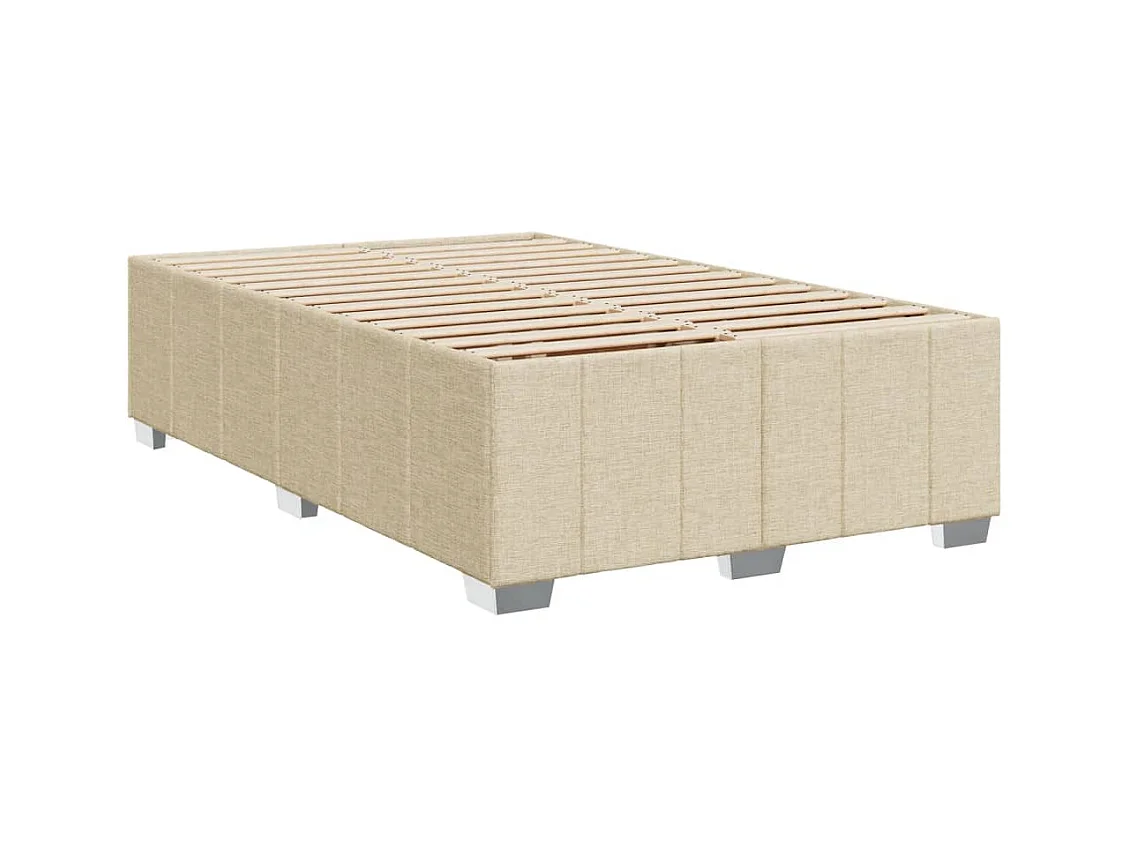 Boxspringbett mit Matratze Creme 120x200 cm Stoff