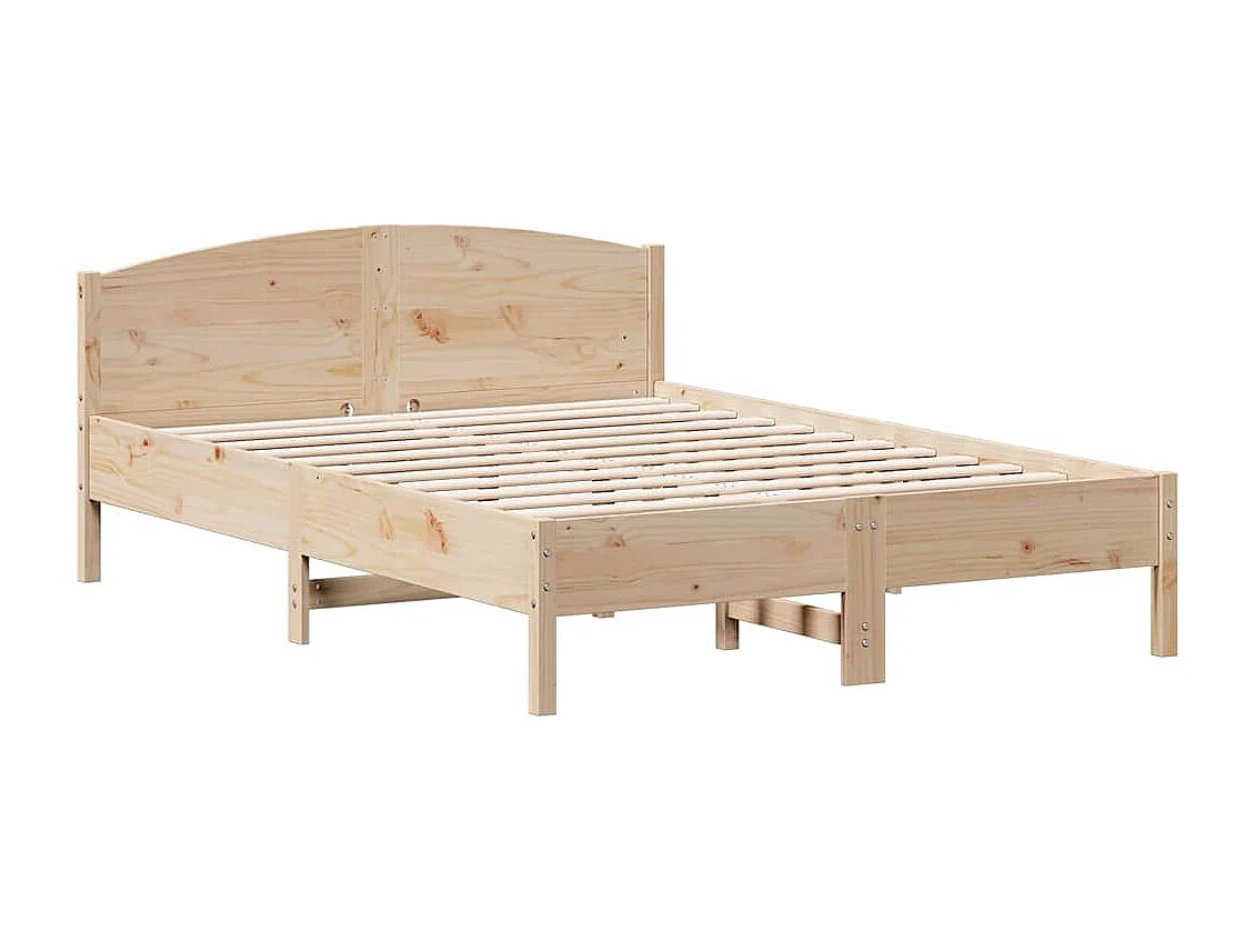 Estructura de cama sin colchón madera maciza de pino 120x190 cm