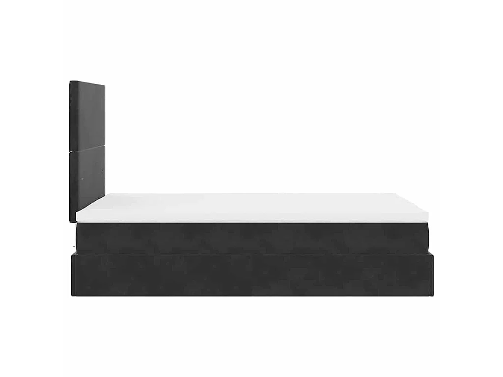 Ottoman bed met matrassen 120x200cm fluweel zwart