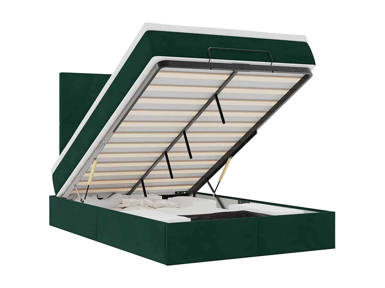 Struttura Letto Pouf con Materassi 120x190 cm Velluto