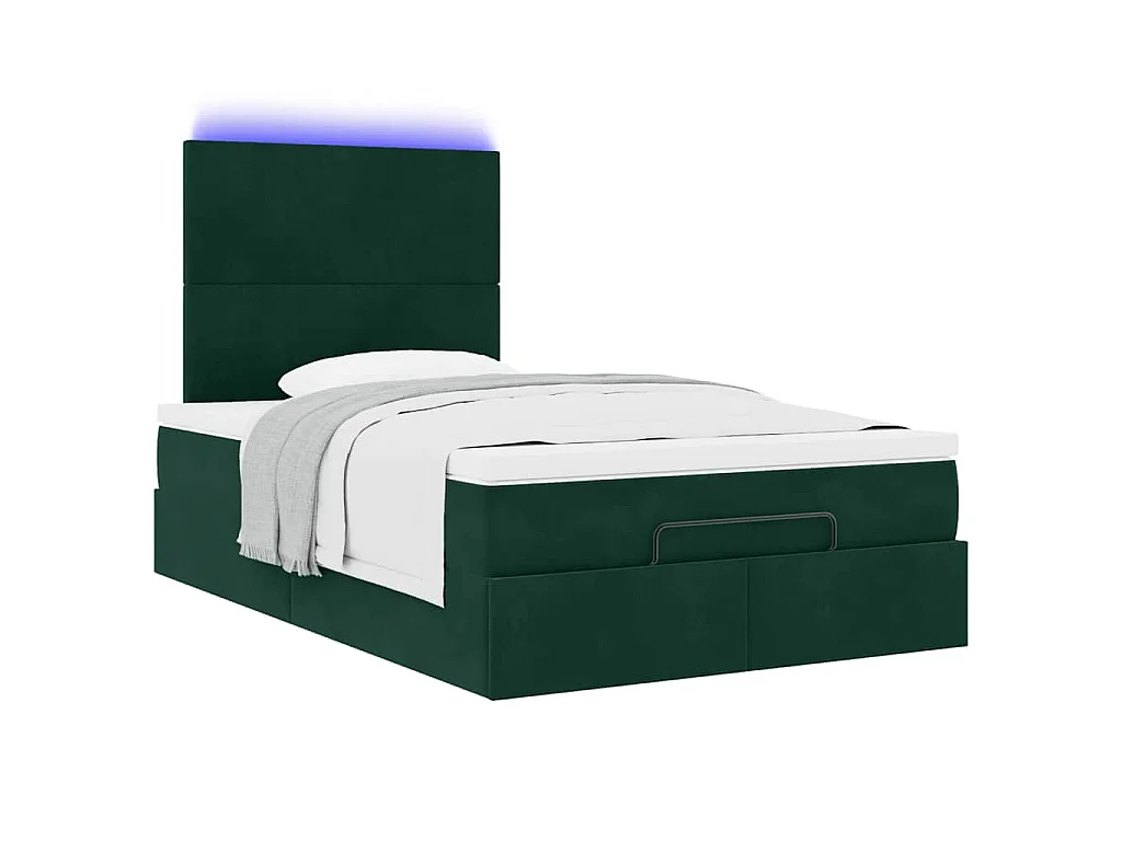 Ottoman bed met matrassen en LED's 120x190cm fluweel
