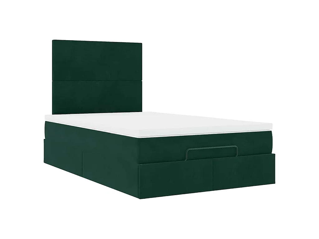 Ottoman bed met matrassen en LED's 120x190cm fluweel