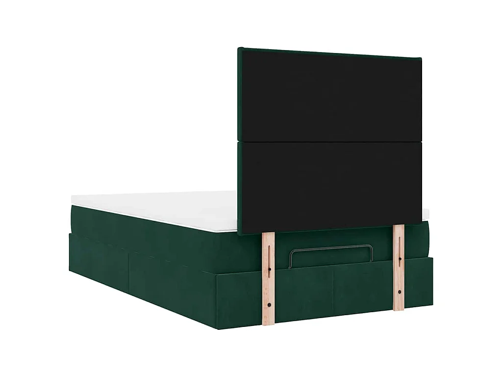 Ottoman bed met matrassen en LED's 120x190cm fluweel
