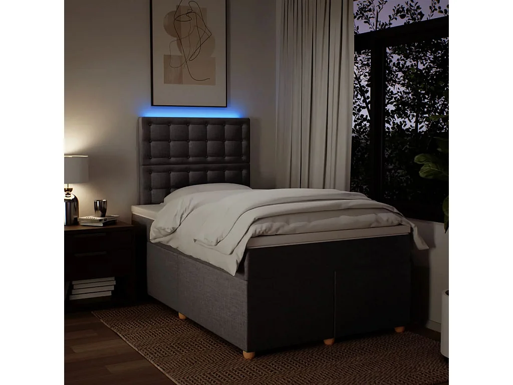 Boxspringbett mit Matratze Taupe 120x200 cm Stoff