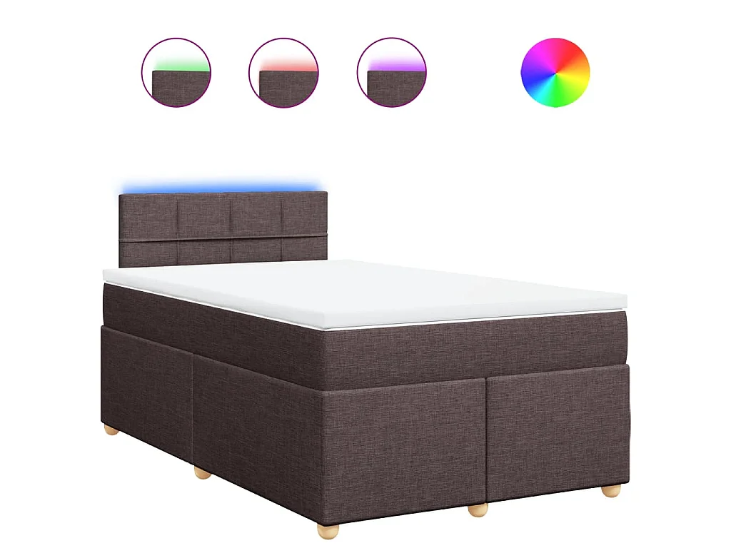 Boxspringbett mit Matratze Dunkelbraun 120x200 cm Stoff