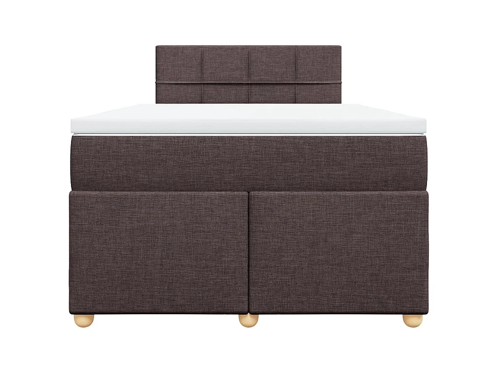 Boxspringbett mit Matratze Dunkelbraun 120x200 cm Stoff