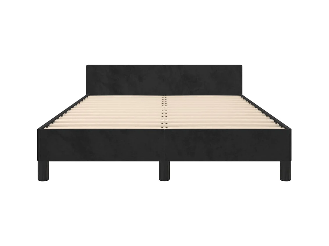 Giroletto senza Materasso Nero 120x200 cm Velluto