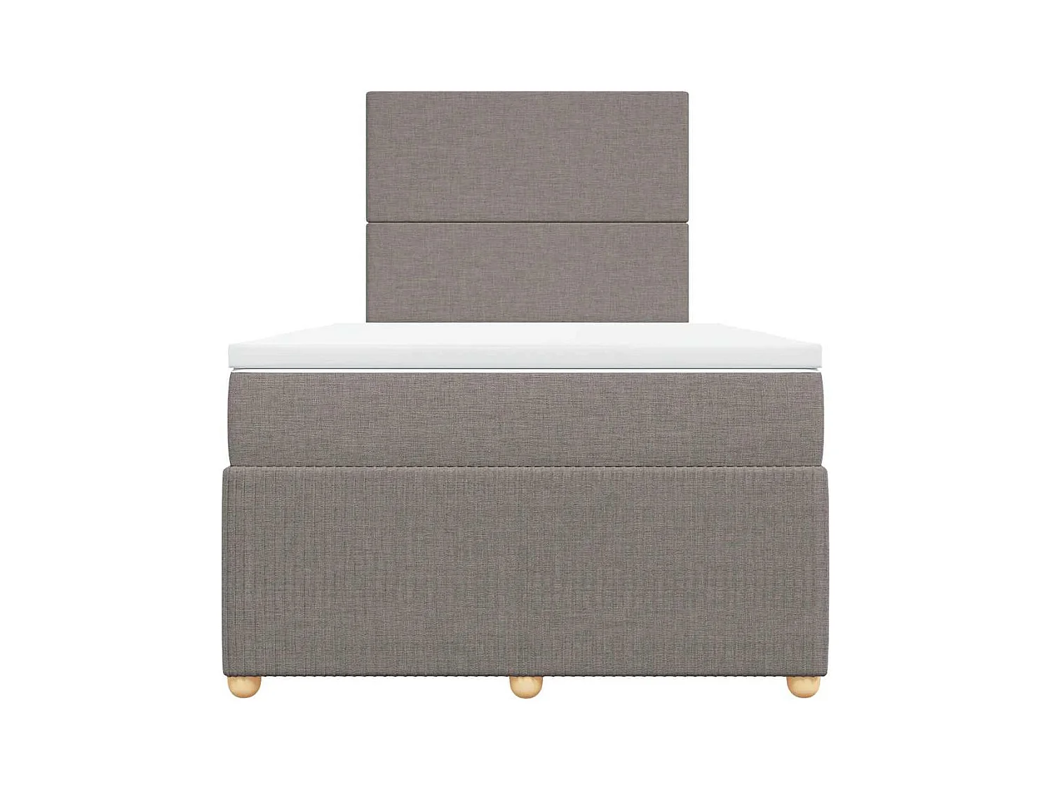 Boxspringbett mit Matratze Taupe 120x200 cm Stoff