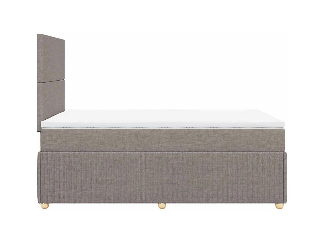 Boxspringbett mit Matratze Taupe 120x200 cm Stoff