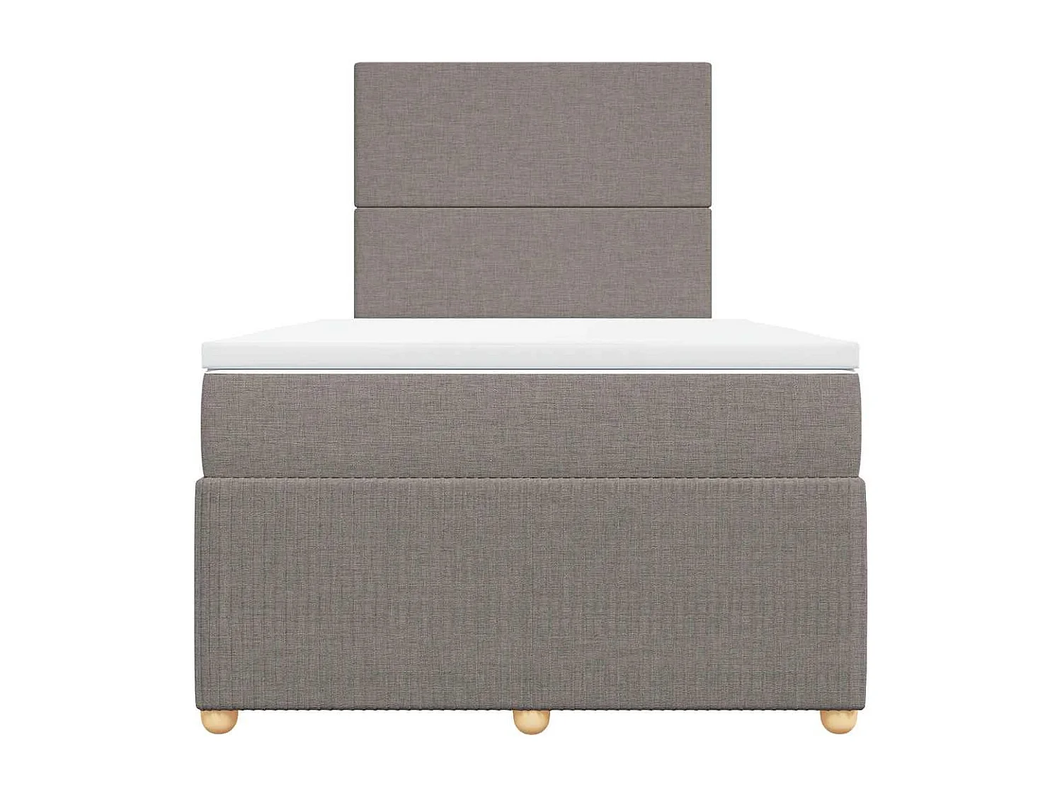 Giroletto a Molle con Materasso Tortora 120x200 cm in Tessuto