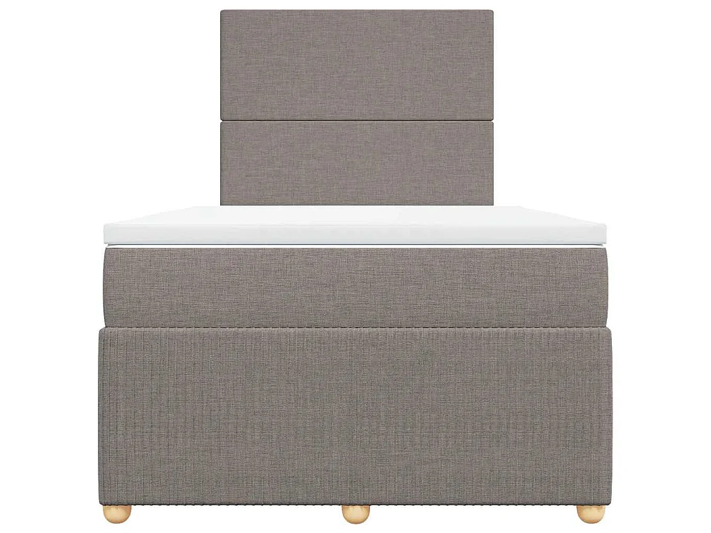 Boxspring met matras stof taupe 120x200 cm