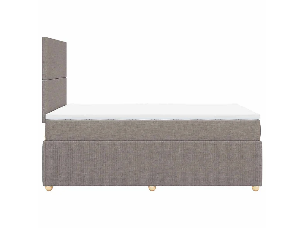 Boxspring met matras stof taupe 120x200 cm