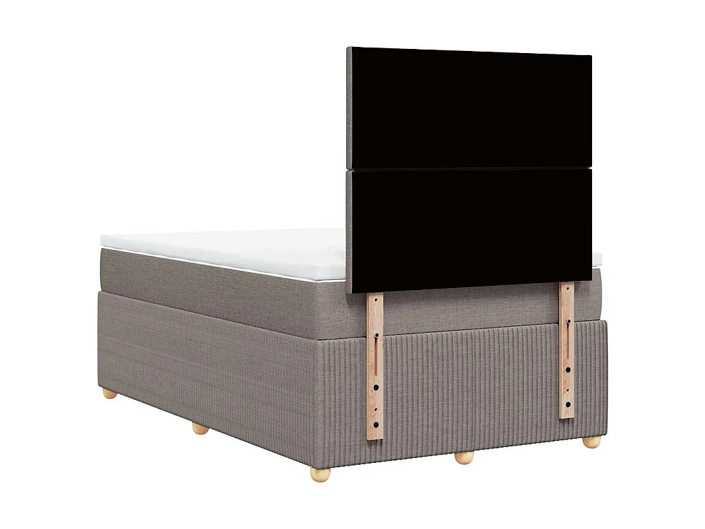 Boxspring met matras stof taupe 120x200 cm