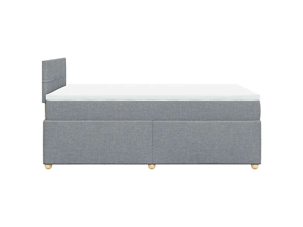 Cama boxspring com colchão 120x190 cm tecido cinzento-claro