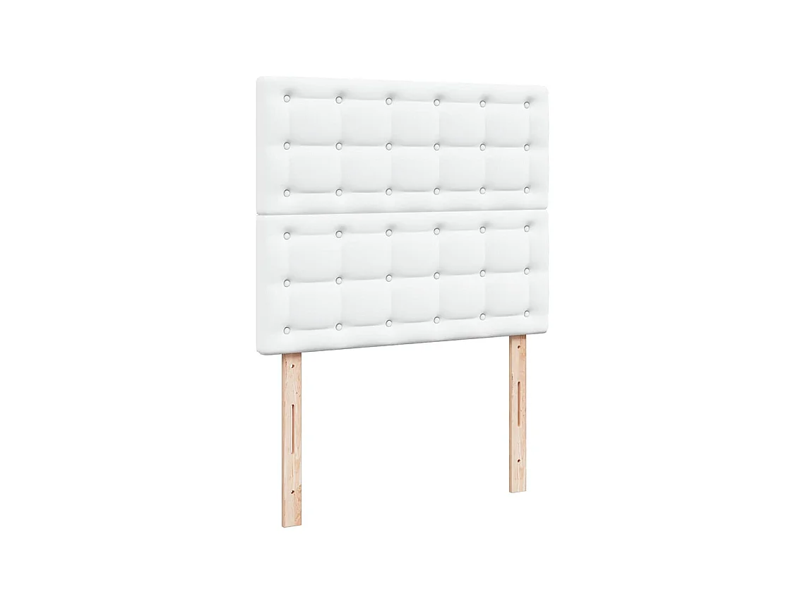 Cadre de lit ottoman avec matelas blanc 120x200 cm similicuir