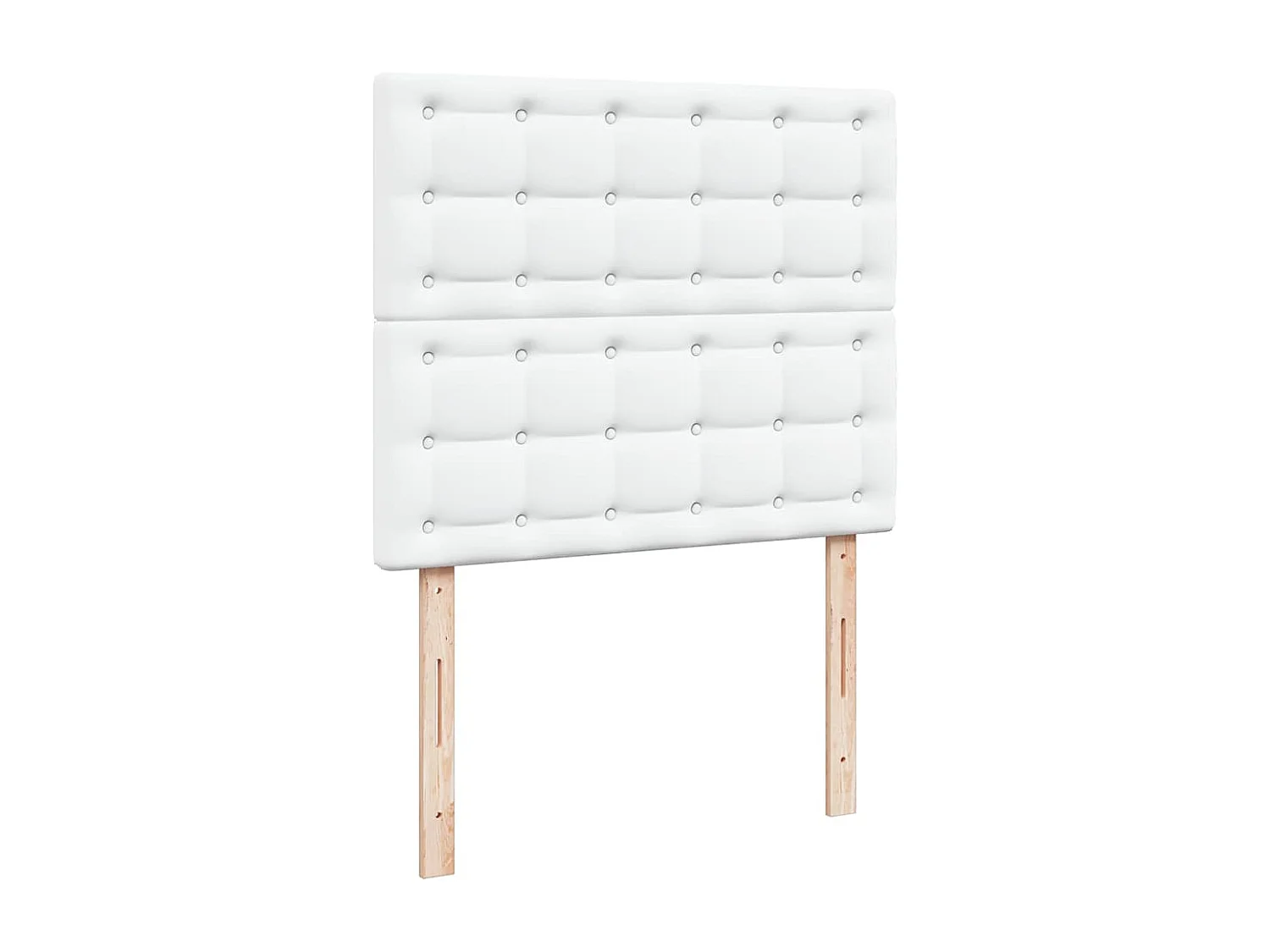 Struttura Letto Pouf con Materasso Bianco 120x200 cm Similpelle