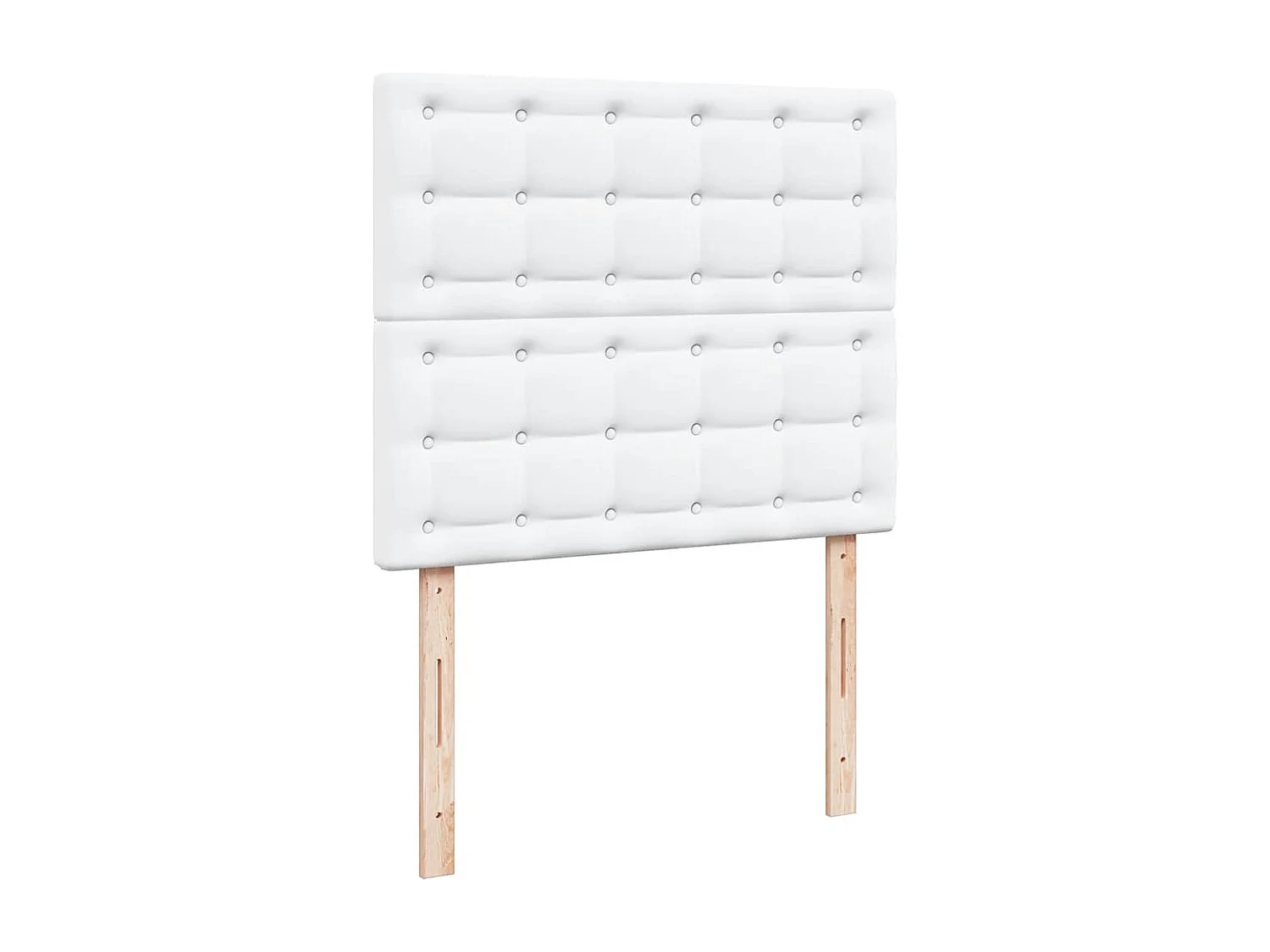 Struttura Letto Pouf con Materasso Bianco 120x200 cm Similpelle