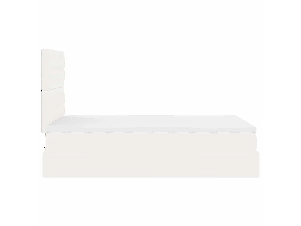 Ottoman bed met matras 120x200cm kunstleer wit