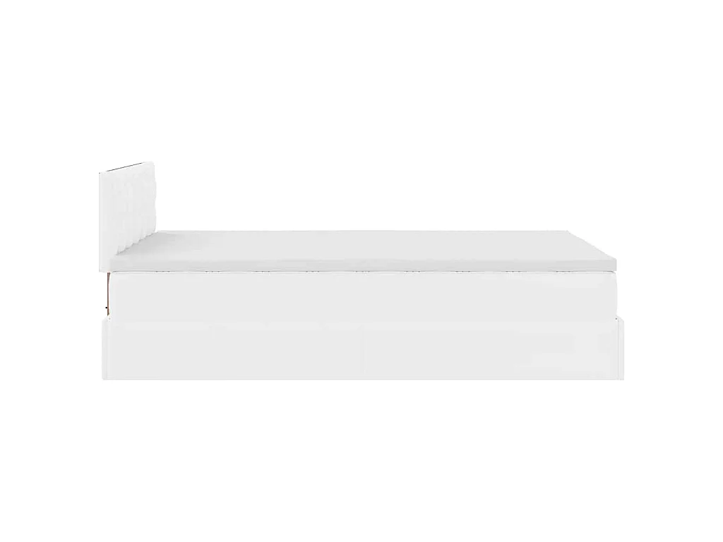 Ottoman bed met matras 120x200cm kunstleer wit