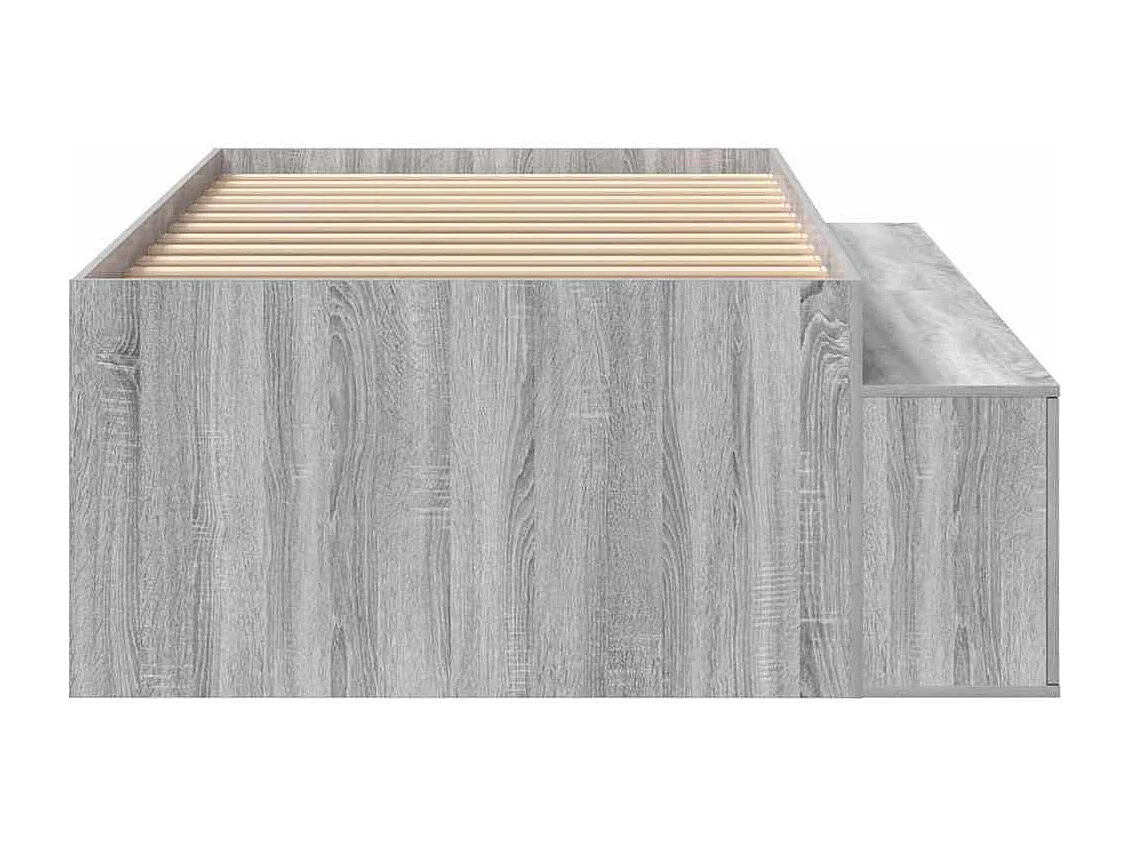 Estrutura da Cama Cinza Sonoma 100 x 200 cm Madeira processada