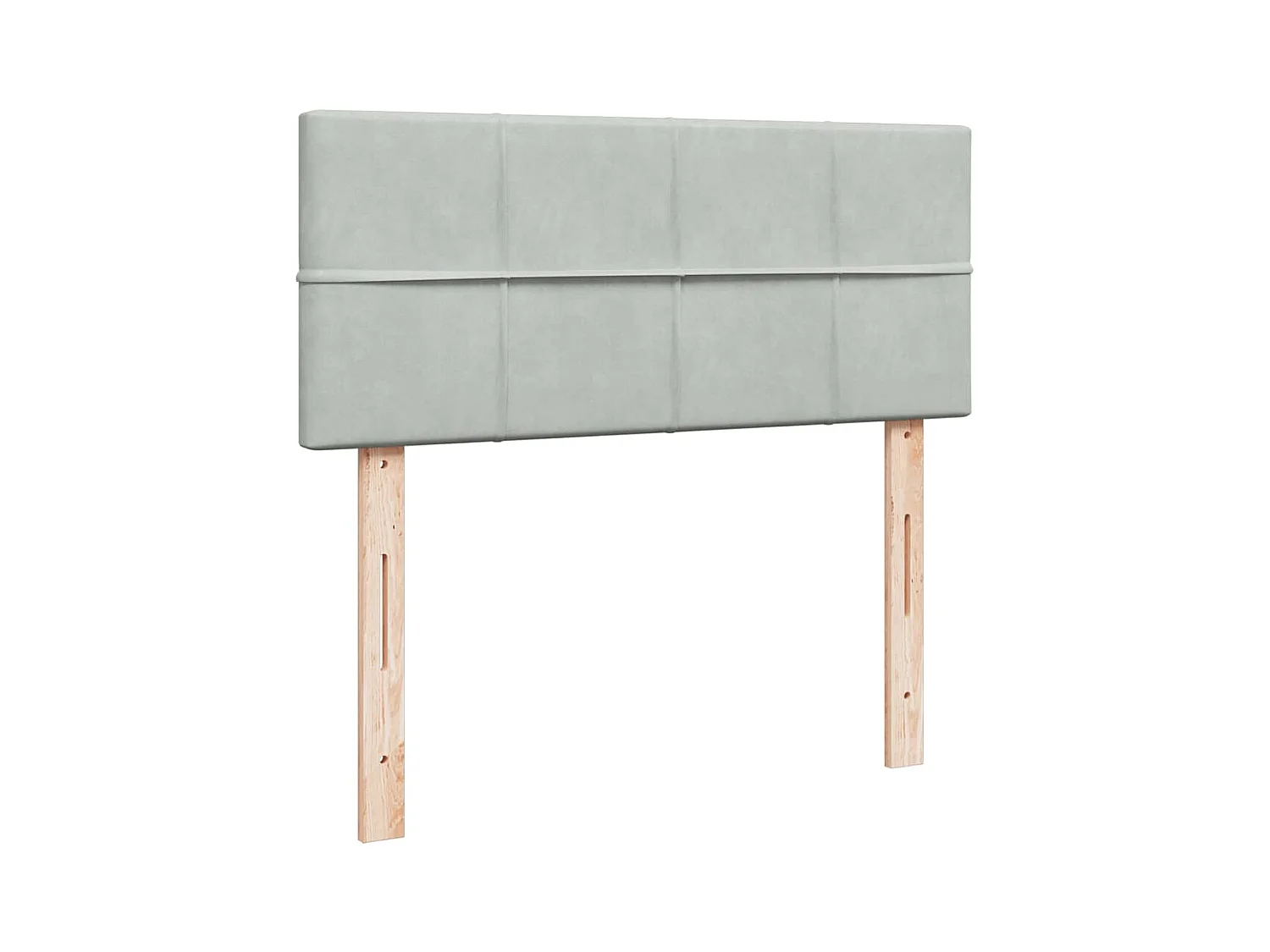 Boxspringbett mit Matratze Hellgrau 120x190 cm Samt