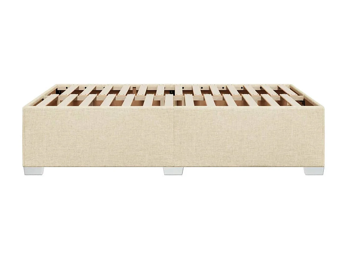 Bedframe zonder matras 120x190 cm stof crèmekleurig