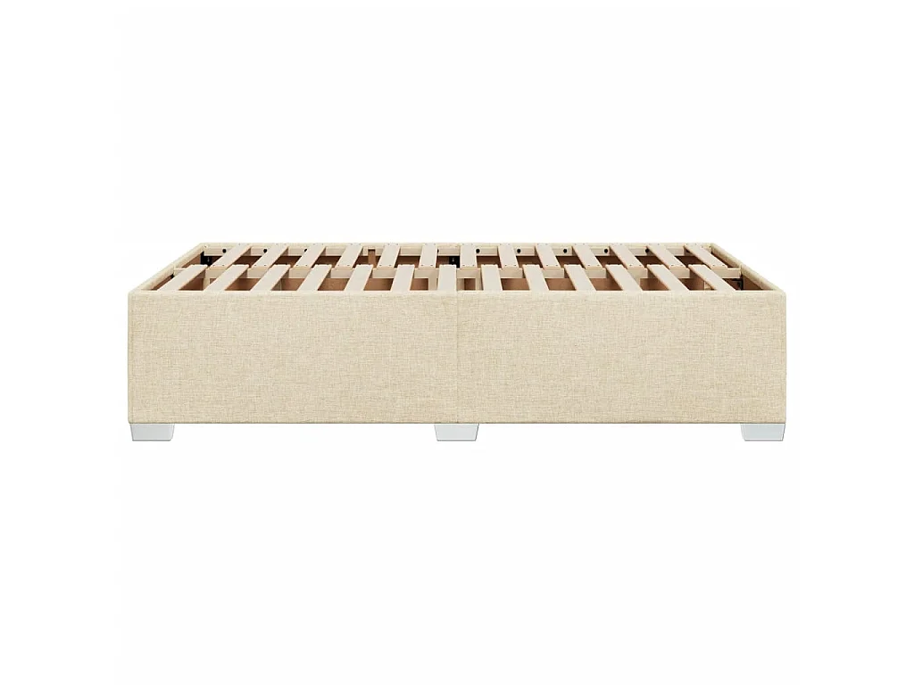 Bedframe zonder matras 120x190 cm stof crèmekleurig