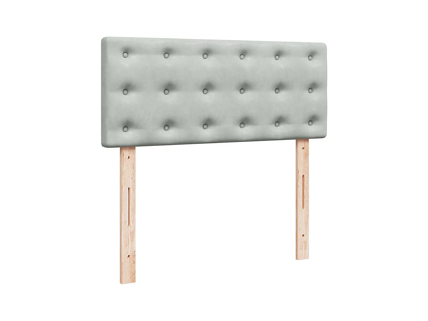 Boxspring met matras fluweel lichtgrijs 120x190 cm