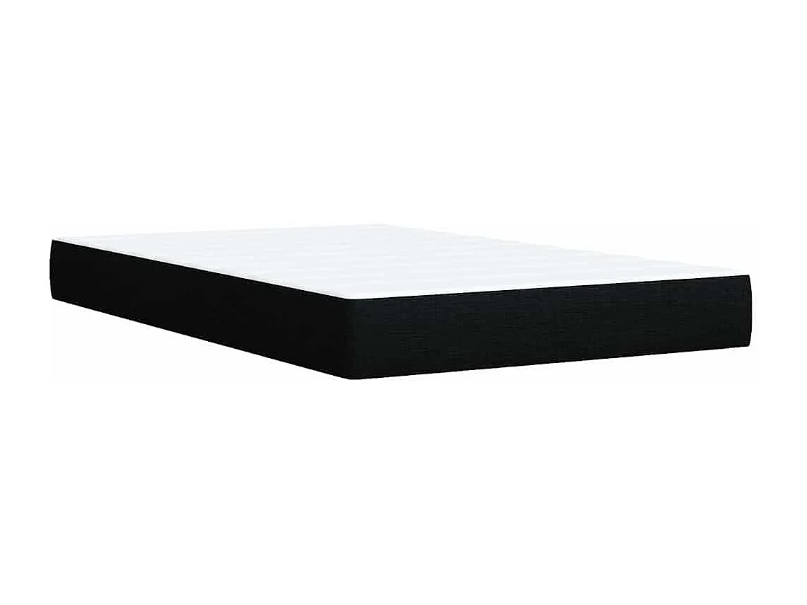 Cama box spring con colchón tela negro 120x190 cm