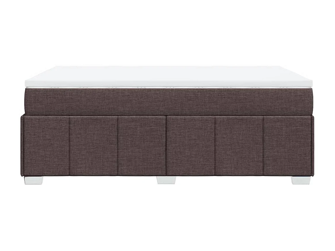 Sommier à lattes de lit et matelas marron foncé 120x190cm tissu