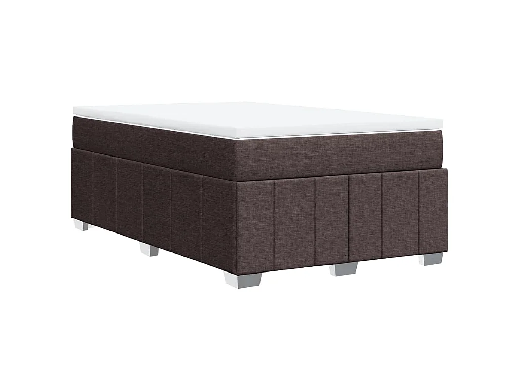 Boxspringbett mit Matratze Dunkelbraun 120x190 cm Stoff