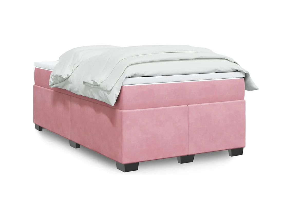 Boxspringbett mit Matratze Rosa 120x190 cm Samt