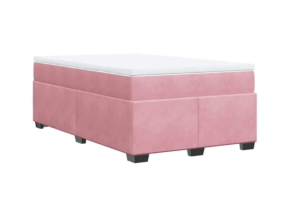Boxspringbett mit Matratze Rosa 120x190 cm Samt